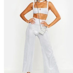 BOOHOO - Silver Metallic Set